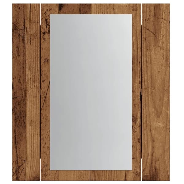 vidaXL LED peilikaappi vanha puu 40x12x45 cm tekninen puu