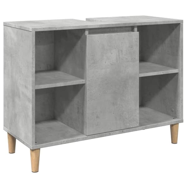 vidaXL badeværelsesskab 80x33x60 cm konstrueret træ betongrå