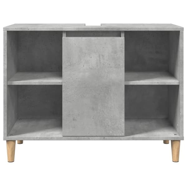 vidaXL badeværelsesskab 80x33x60 cm konstrueret træ betongrå