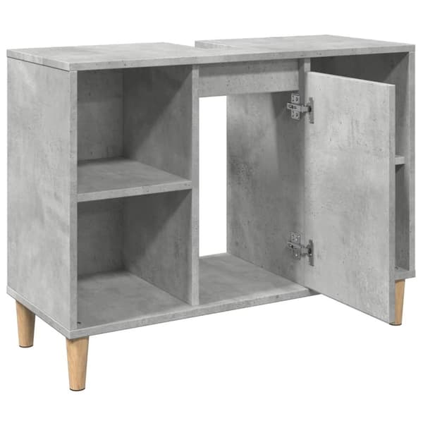 vidaXL badeværelsesskab 80x33x60 cm konstrueret træ betongrå