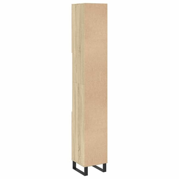 vidaXL Baderomsskap sonoma eik 30x30x190 cm konstruert tre