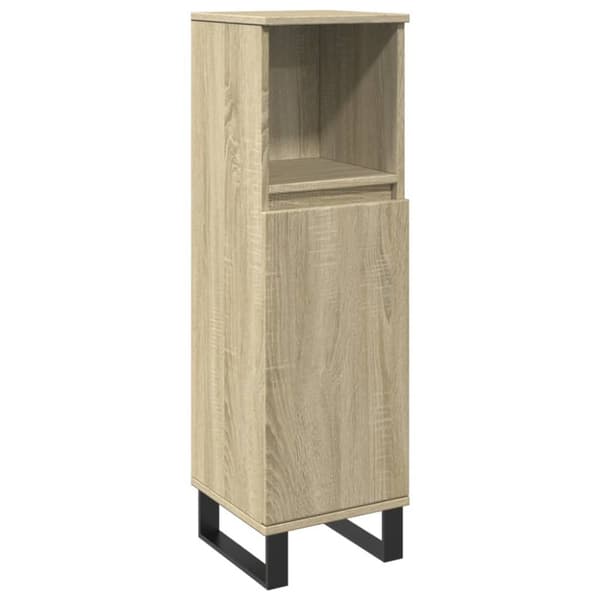 vidaXL Baderomsskap sonoma eik 30x30x100 cm konstruert tre