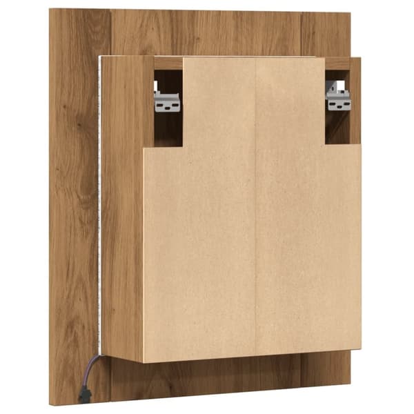vidaXL Speilskap med LED artisan eik 40x12x45 cm konstruert tre