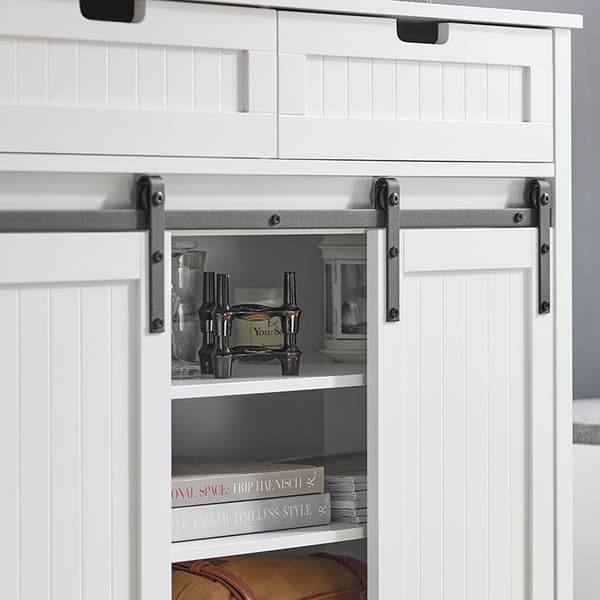 Rootz-liukuoven senkki - Säilytyskaappi - Kaksi laatikkoa - MDF PB - 104cm x 93cm x 35cm - Helppo koota