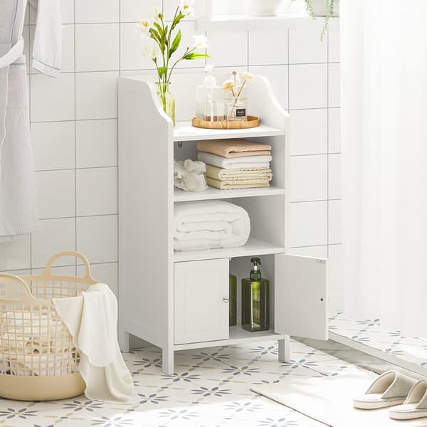 Rootz badeværelses kommode - Opbevaringsskab - MDF Organizer - 41cm x 86cm x 36cm - Tipbeskyttelse - Robust design