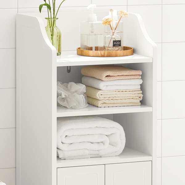 Rootz badeværelses kommode - Opbevaringsskab - MDF Organizer - 41cm x 86cm x 36cm - Tipbeskyttelse - Robust design