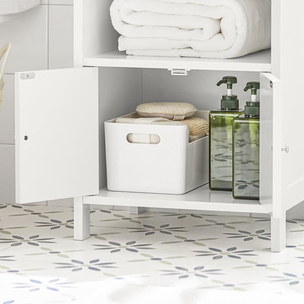 Rootz badeværelses kommode - Opbevaringsskab - MDF Organizer - 41cm x 86cm x 36cm - Tipbeskyttelse - Robust design