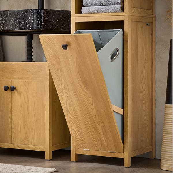 Rootz Badeværelse Højskab - Opbevaringsskab - Vasketøjssortering - MDF PB Materiale - 40 kg Kapacitet - 40x173x35cm - Vægmonterbar