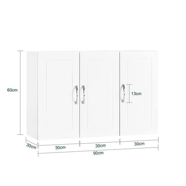 Rootz badrumsväggskåp - Förvaringsskåp - Sminkskåp - MDF-material - 36 kg Viktkapacitet - 90cm x 60cm x 30cm