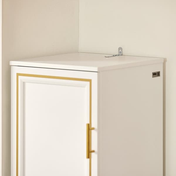 Korkea Rootz-kylpyhuonekaappi - Säilytysyksikkö - Pyykinpesukone - MDF-mänty - Kaatumisenestolaite - 33cm x 171cm x 32cm - 2-osainen setti