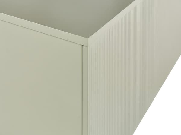 Servantskap Grønn MDF 80 x 52 cm Veggmontert Riflet front 1 skuff Soft close-funksjon Moderne design Baderomsskap Oppbevaring Bad