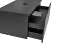 Miniatyrbilde 7 av 10: Servantskap Svart MDF 100 x 52 cm Veggmontert Riflet front 1 skuff Soft close-funksjon Moderne design Baderomsskap Oppbevaring Bad