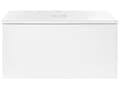 Miniatyrbilde 4 av 10: Servantskap Hvit MDF 80 x 52 cm Veggmontert Riflet front 1 skuff Soft close-funksjon Moderne design Baderomsskap Oppbevaring Bad