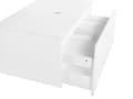 Miniatyrbilde 7 av 10: Servantskap Hvit MDF 80 x 52 cm Veggmontert Riflet front 1 skuff Soft close-funksjon Moderne design Baderomsskap Oppbevaring Bad