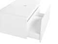 Miniatyrbilde 8 av 10: Servantskap Hvit MDF 80 x 52 cm Veggmontert Riflet front 1 skuff Soft close-funksjon Moderne design Baderomsskap Oppbevaring Bad