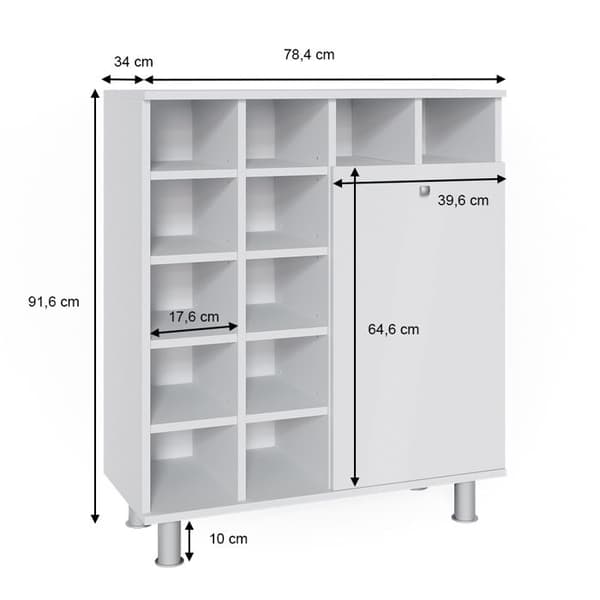 Badrumsarmar Fynn, 78.4x91.6cm, Vit, Vicco