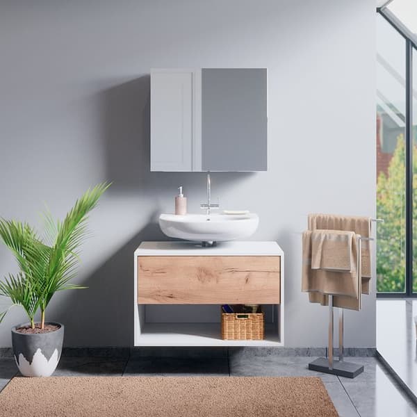 Toalettsskåp Kate, 67x59.2cm, Vit, Vit, Vicco