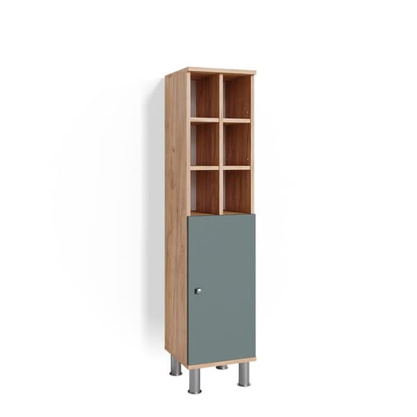 Fynn badrumsförvaringsmöbel, 30x130.6cm stor dörr, Grön, Vicco