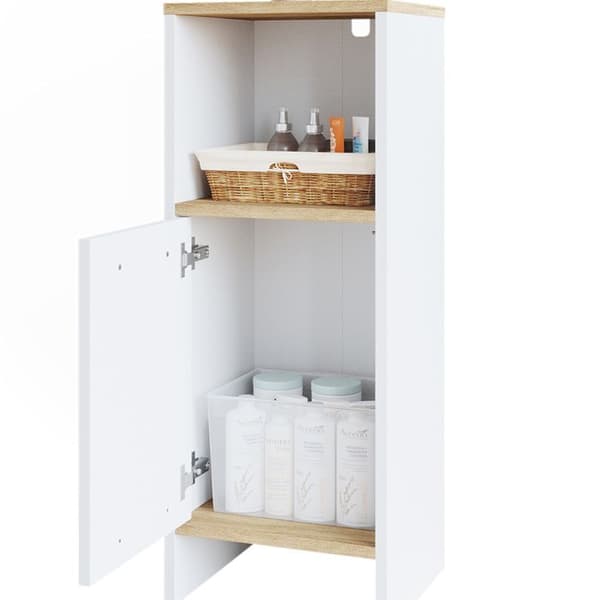 Badrumsmöbel Elvio, 32x82.2cm, Vit, Vit, Vicco