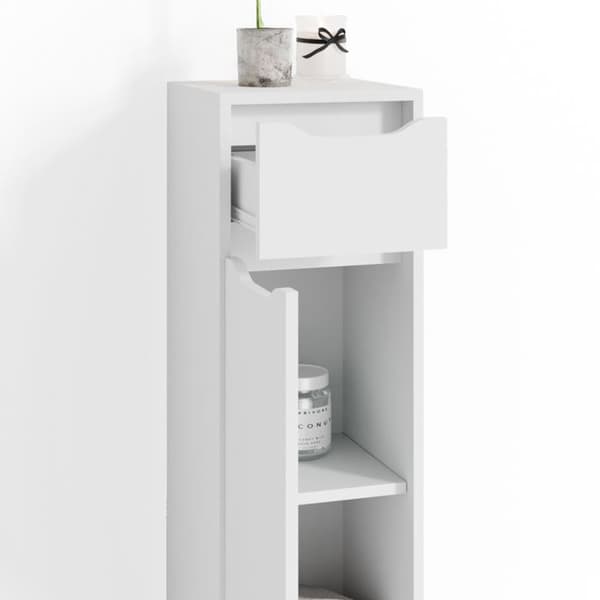 Badrumsförvaringsmöbel Ruben, 30x97.5cm, Vit, Vit, Vicco