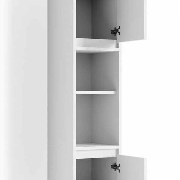 Badrumsmöbel Emma, 30x190cm, Vit, Vit, Vicco