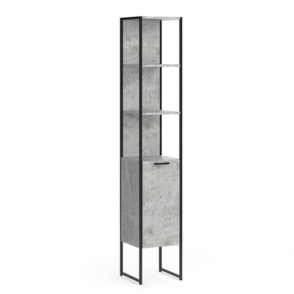 Badrumsförvaringsmöbel Fyrk, 33x185cm, Betong, Grå, Vicco