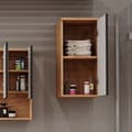 Miniatyrbild 5 av 6: Badrumsarmoire Irma, 30x59cm 2 fack, badrum, Anthracitrandig, Guld ek, Vicco