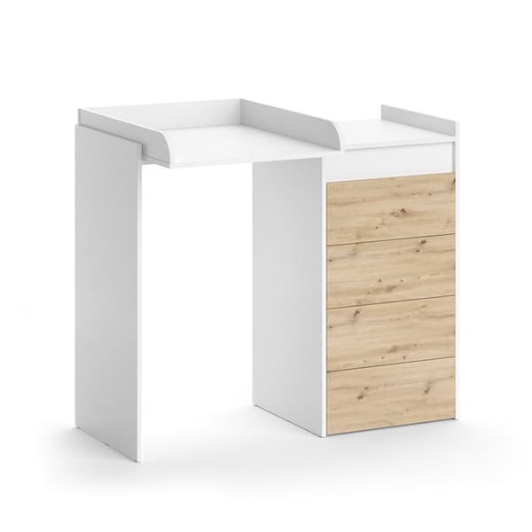 Armoire för tvättmaskin Alf, 116x98cm med 4 lådor, Vit, Vit, Vicco