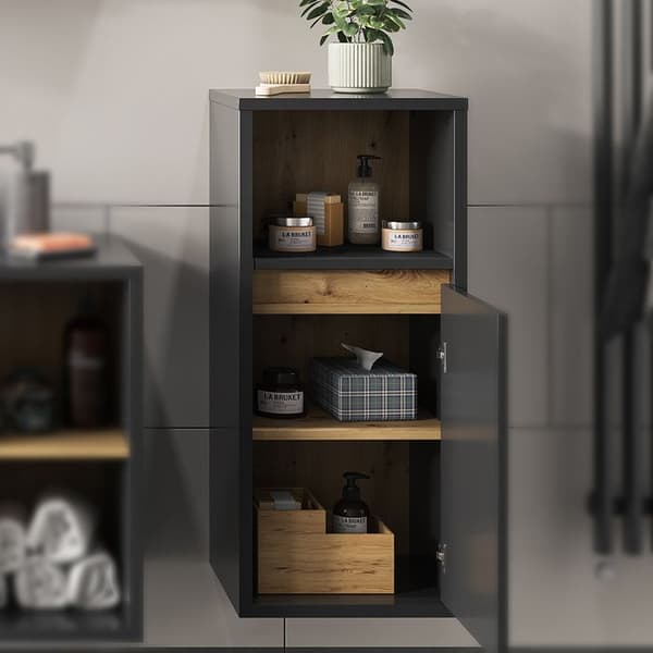 Badskåp Viola, 33x80cm, Anthracite, Vicco
