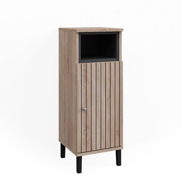 Badrumsinredning Aquis, 30x86.8cm med dörr och öppen avdelning, Sonoma, Brun, Vicco