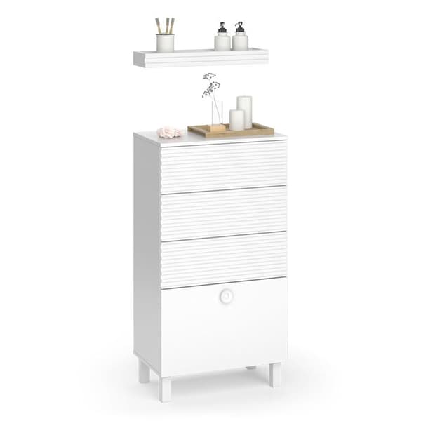 Badmöbel Sola, 60.2x113cm med 4 lådor, Vit, Vit, Vicco
