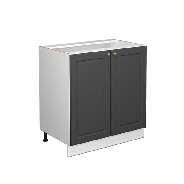 Badrumsmöbel Fame-Line, 80x82cm med hylla, utan PT, Antracit-guld, Vit, Vicco