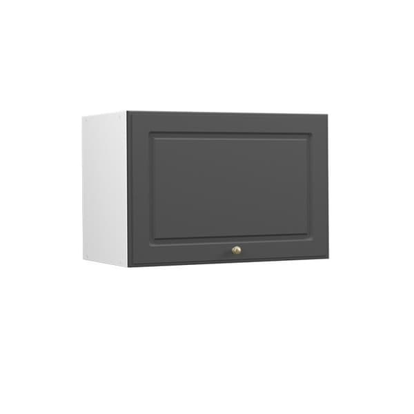Fame-Line väggskåp för badrum, 60x40cm Platt, Antracit-guld, Vit, Vicco