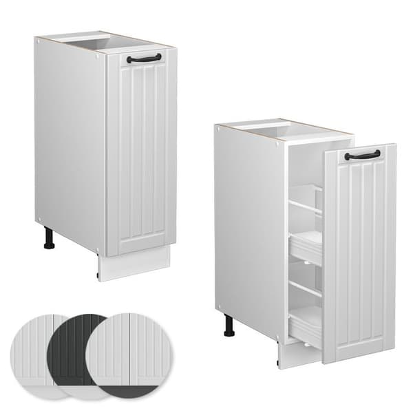 Förvaringsmöbel för badrum Fame-Line, 30x82cm utan PT, Vit landsbygd, Vit, Vicco