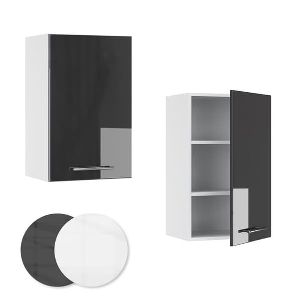 Väggskåp för badrum Fame-Line, 45x72cm, Anthracite Hög glans, Vit, Vicco