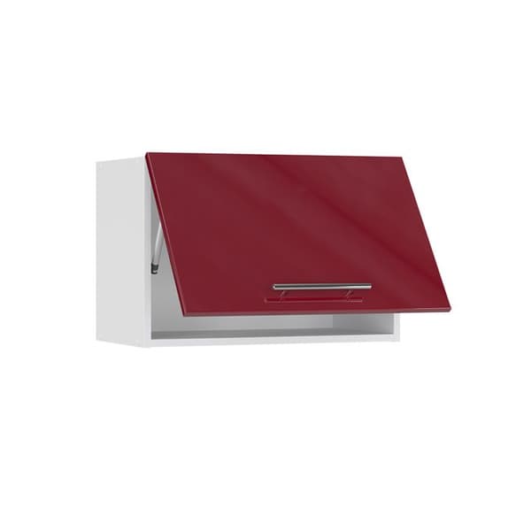 Väggskåp för badrum Fame-Line, 60x40cm Platt, Bordeaux hög glans, Vit, Vicco