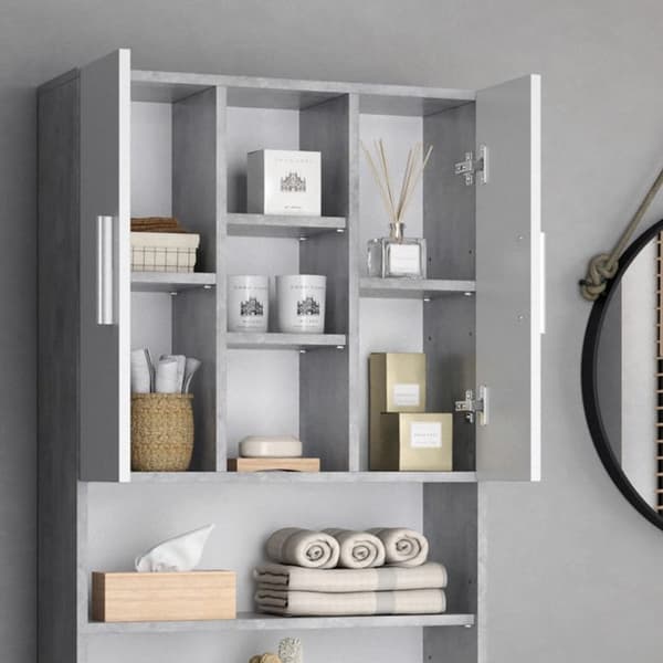 Armoire tvättmaskin Luis, 190x64cm, Betong, Betong, Vicco