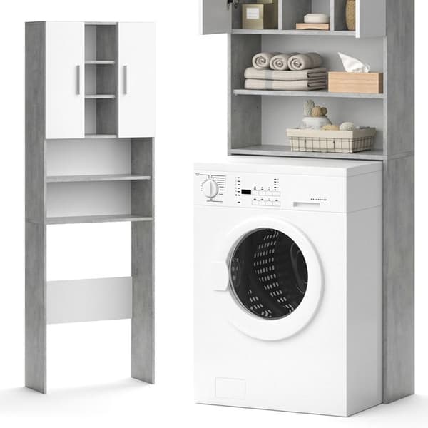 Armoire tvättmaskin Luis, 190x64cm, Betong, Betong, Vicco