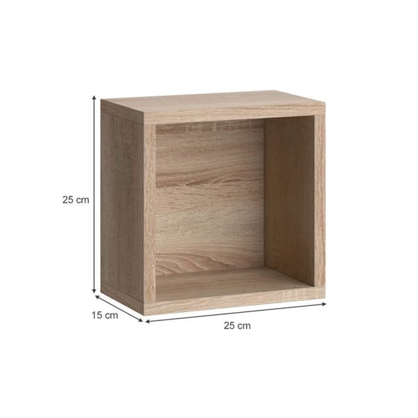 Väggskåp för badrum Senyo, 25x25cm Set om 2, Sonoma, Sonoma, Vicco