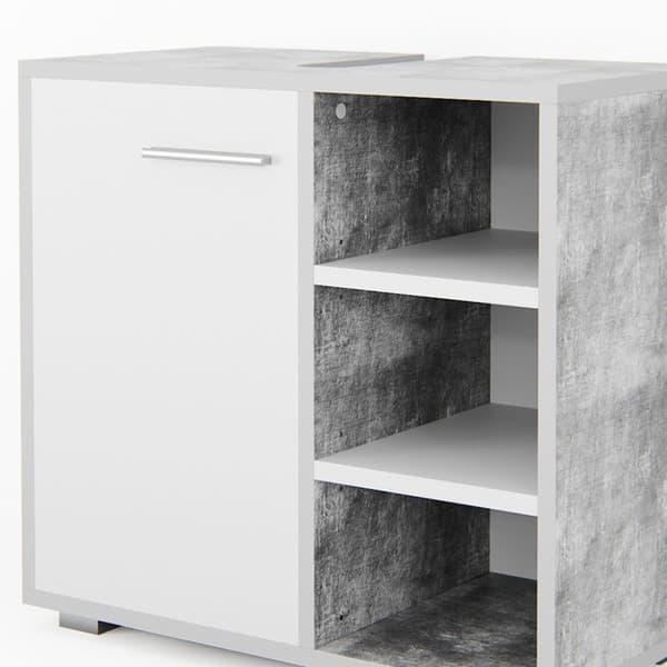 Enkel Perry handfatsskåp, 60x55.6cm, Betong, Betong, Vicco
