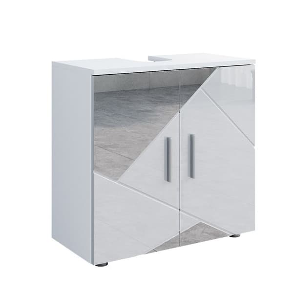 Enkel Irma under vask skape, 60x59cm, Hvit blank med innsatser, Vicco
