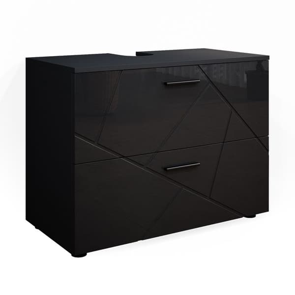 Enkel Irma under vaskmöbel, 80x58.6cm, Antracit hög blank, Antracit, Vicco