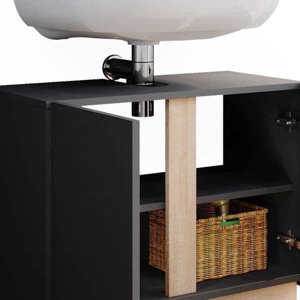 Enkel Gloria underskåp, 70.4x55.5cm med 2 dörrar, Antracit, Sonoma, Vicco