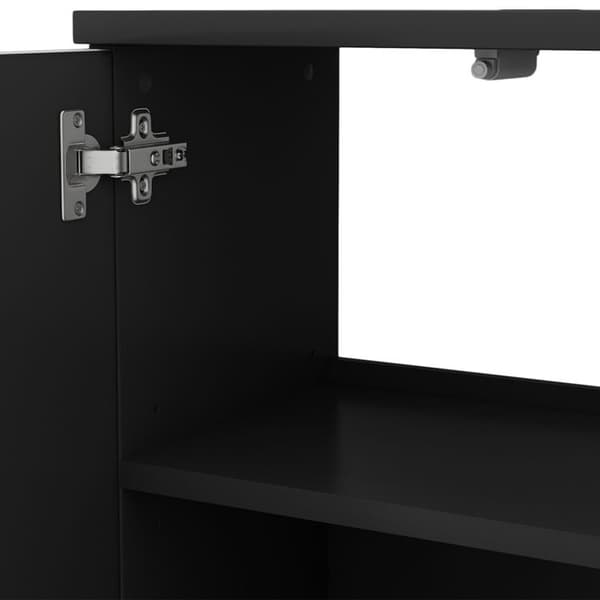 Enkel Edge under vask skaps, 60x57cm med 2 dører, Sort, Sort, Vicco