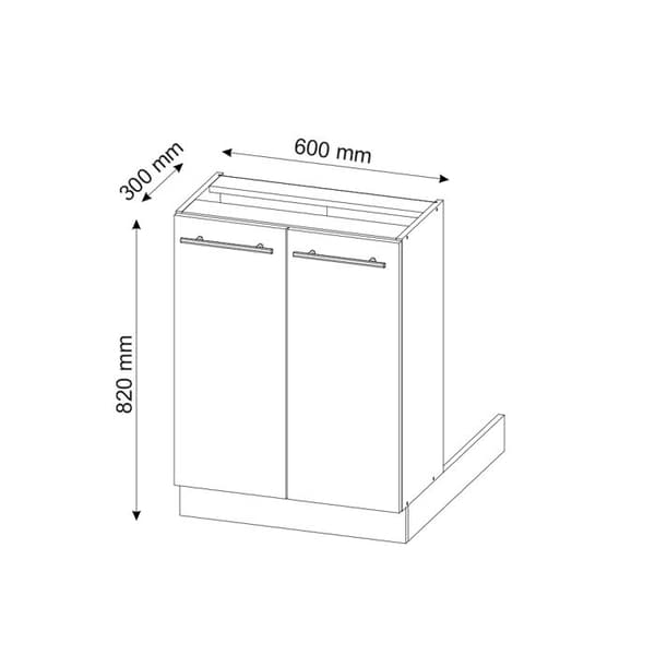 Vicco Fame-Line spegelskåp, blank svart ek/guld ek, 60 x 81,6 cm utan bänkskiva