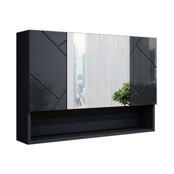 Toalettsskåp Irma, 80.1x55cm, Anthracite Hög glans, Vicco