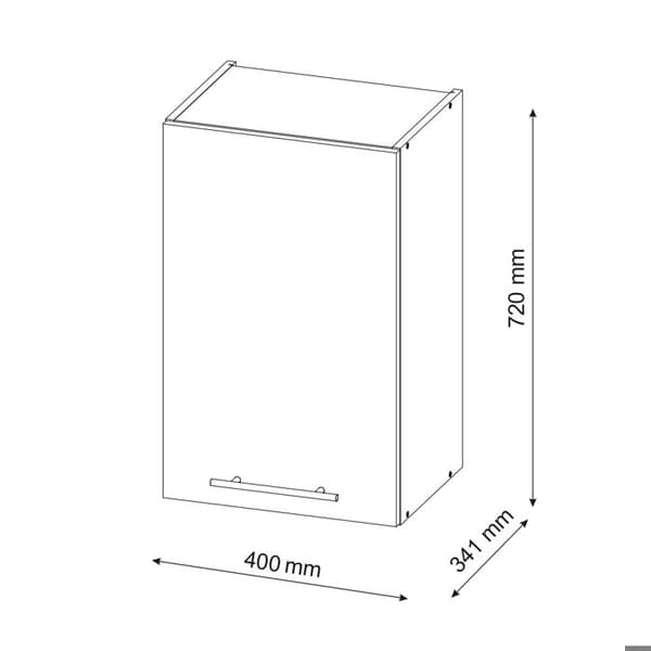 Väggskåp för badrum Fame-Line, 40x72cm, Antracit, Vit, Vicco