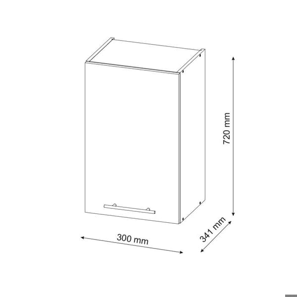 Väggskåp för badrum Fame-Line, 30x72cm, Lantlig vit, Vit, Vicco