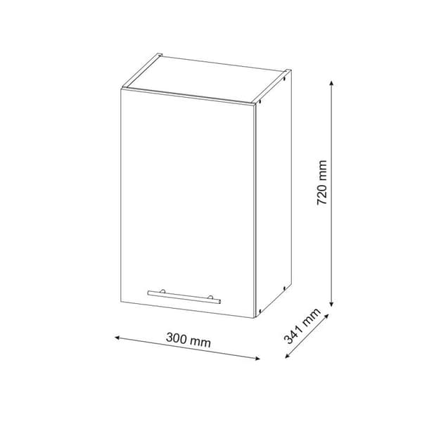 Väggskåp för badrum Fame-Line, 30x72cm, Antracit-guld, Vit, Vicco