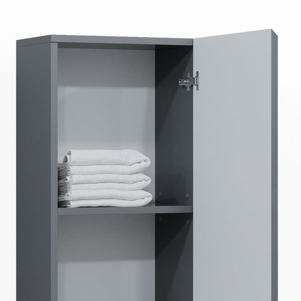 Väggskåp för badrum Freddy, 77x36.4cm, Antracit hög glans, Antracit, Vicco